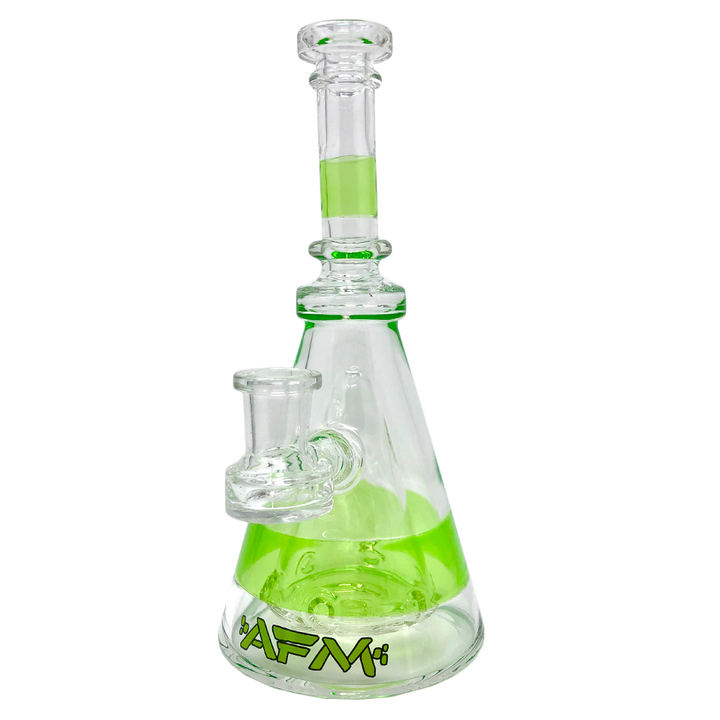 8" AFM Pyramid Clear Glass Dab Rig | AFM Smoke