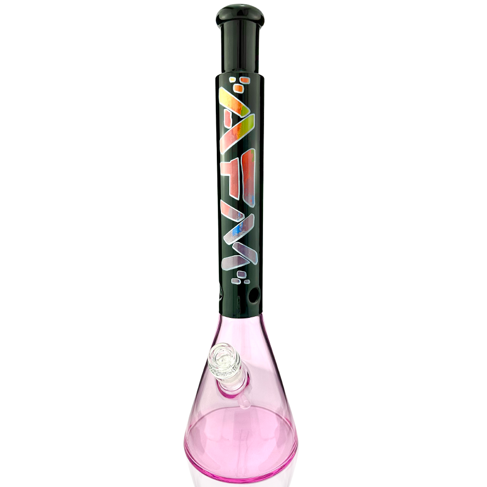 18" AFM Mind Expander Pink Glass Beaker Bong