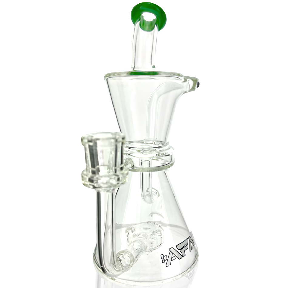 AFM 8.5″ Hour Glass Clear Recycler Dab Rig | AFM Smoke