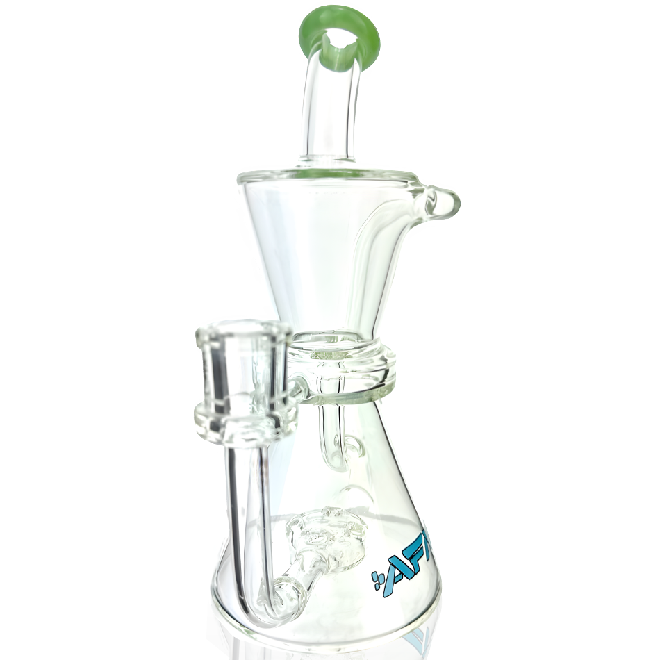 AFM 8.5″ Hour Glass Clear Recycler Dab Rig | AFM Smoke