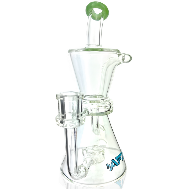 AFM 8.5″ Hour Glass Clear Recycler Dab Rig | AFM Smoke