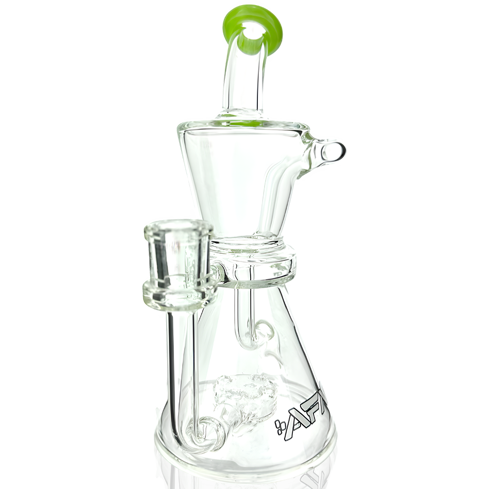 8.5" AFM Hour Glass Clear Recycler Dab Rig