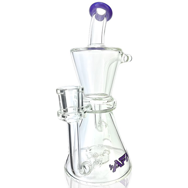AFM 8.5″ Hour Glass Clear Recycler Dab Rig | AFM Smoke