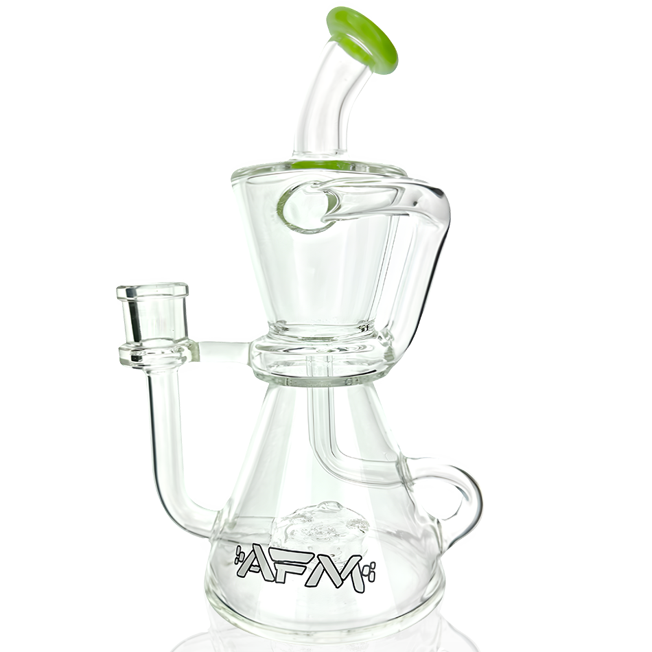 AFM 8.5″ Hour Glass Clear Recycler Dab Rig | AFM Smoke
