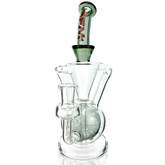9.5" Magic Ball Clear Glass Recycler Dab Rig