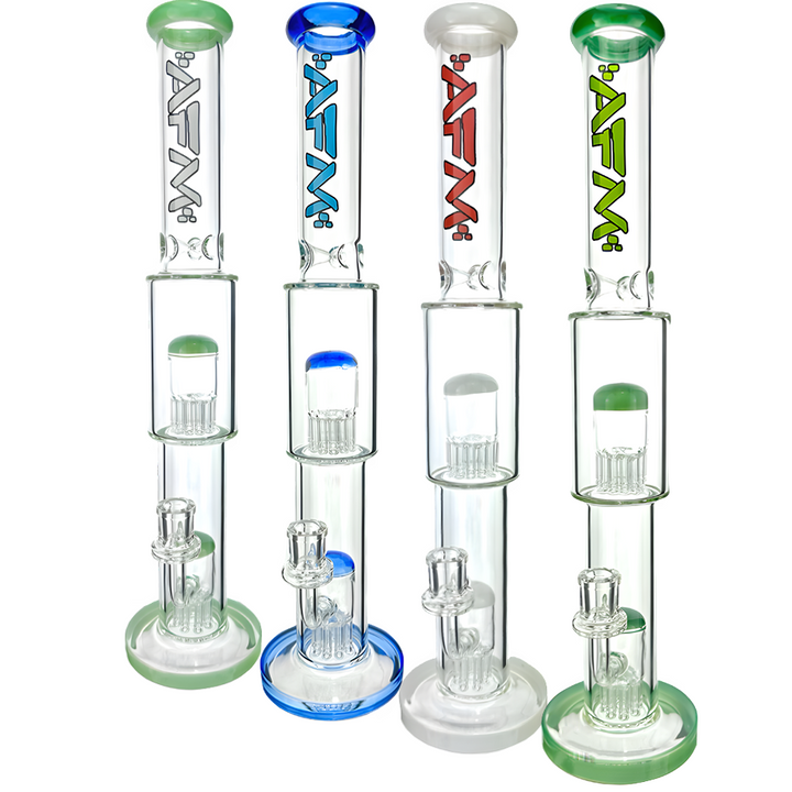 18″ AFM Daisy Double Perc Straight Tube Bong | AFM Smoke