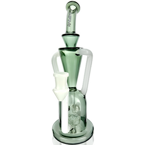 9" AFM Poppy Color Glass Recycler Dab Rig