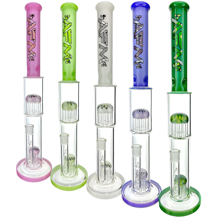 AFM 19″ Double Hitter Reversal Straight Tube Bong