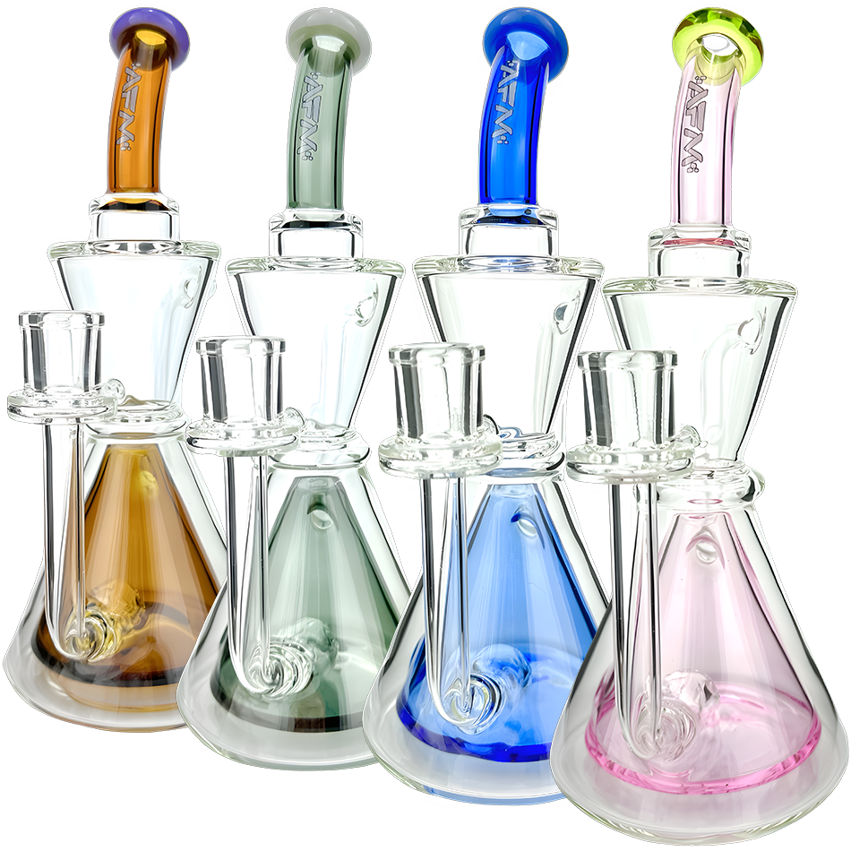 AFM 9″ Pyramid Perc Recycler Dab Rig