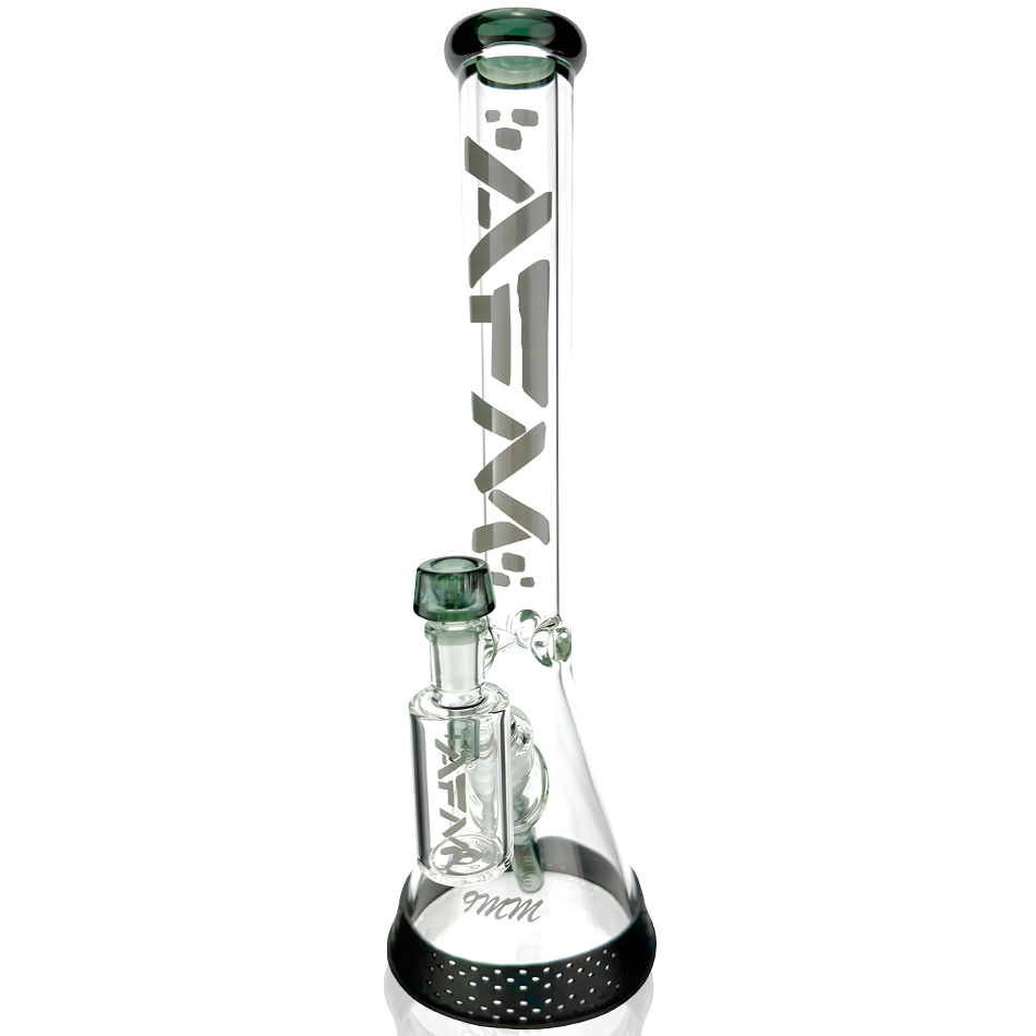 18" AFM Symphony 9mm Glass Beaker Bong Bundle