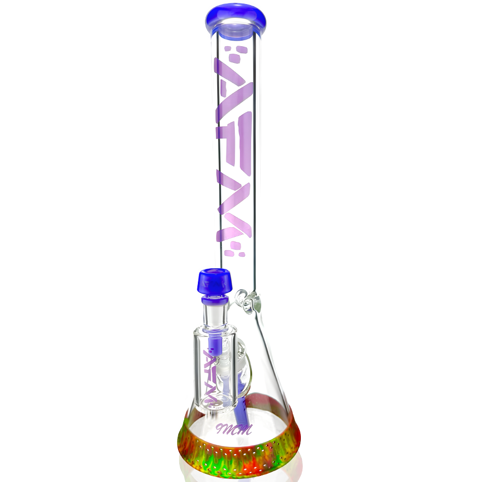 18" AFM Symphony 9mm Glass Beaker Bong Bundle