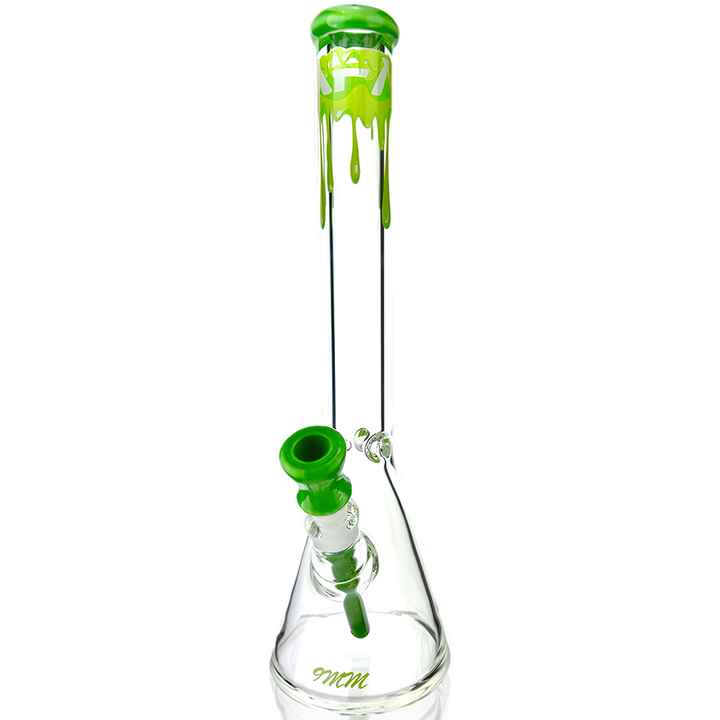 18" AFM Drippy Clear 9mm Glass Beaker Bong Bundle – Ash Catcher Included