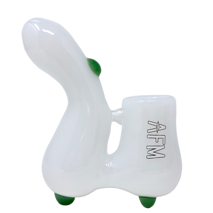 3.5" AFM Groovy Glass Sherlock Hand Pipe | AFM Smoke