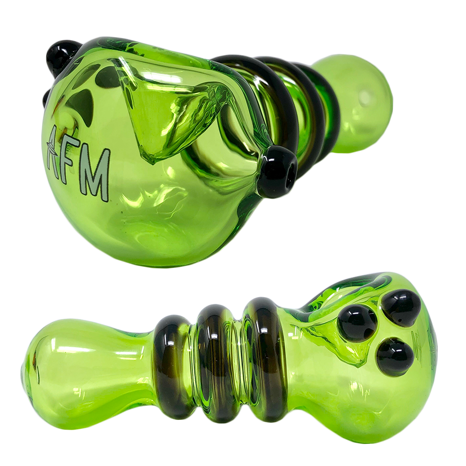 4.5" AFM Tiger Stripe Colored Borosilicate Glass Hand Pipe | AFM Smoke