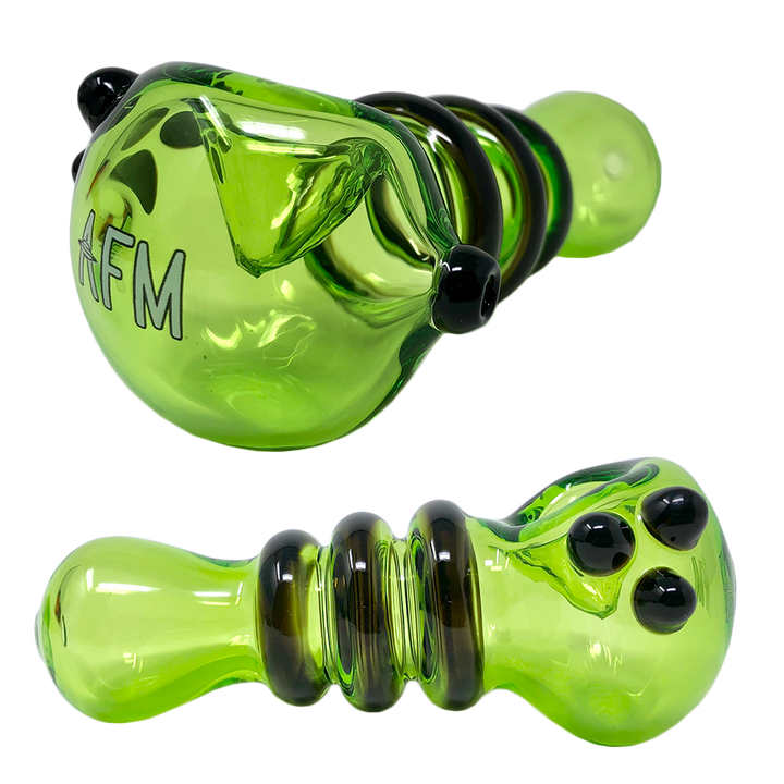 4.5" AFM Tiger Stripe Colored Borosilicate Glass Hand Pipe | AFM Smoke