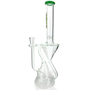 12" Time Clear Glass Recycler Dab Rig