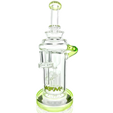 10" AFM Glass Power Station Color Lip Glass Recycler Dab Rig + Quartz Banger & Carb Cap Bundle