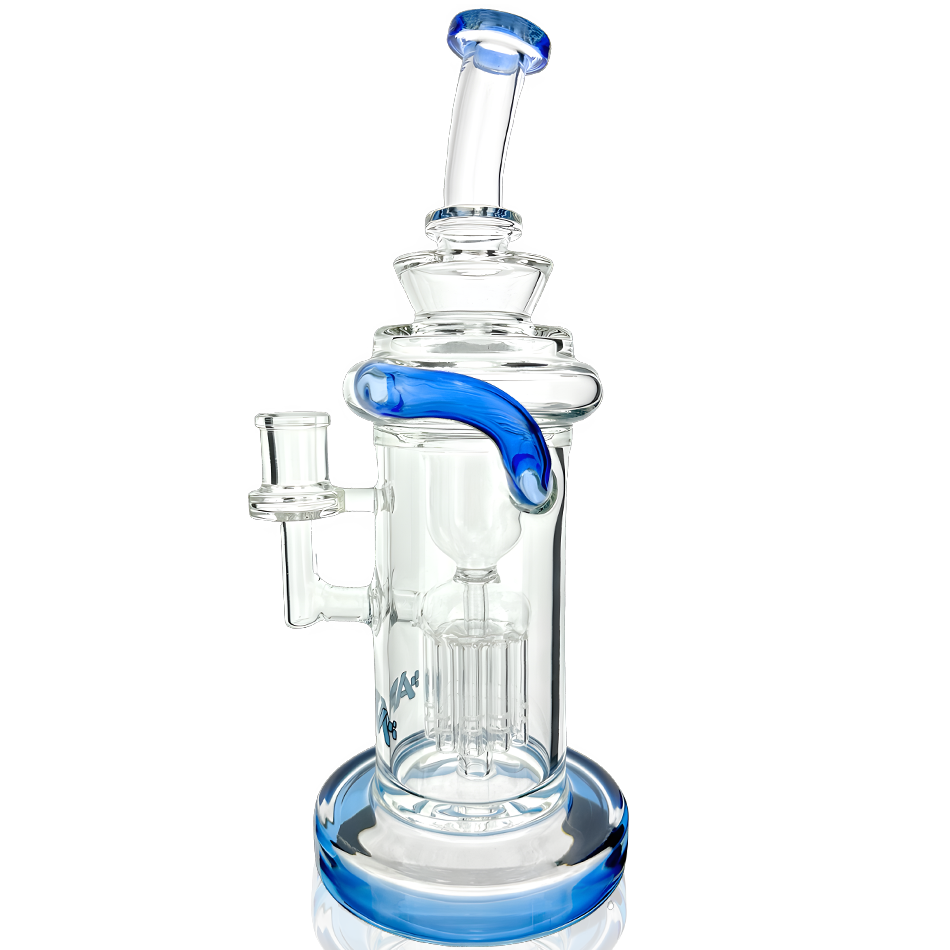 10" Power Station Color Lip Glass Recycler Dab Rig