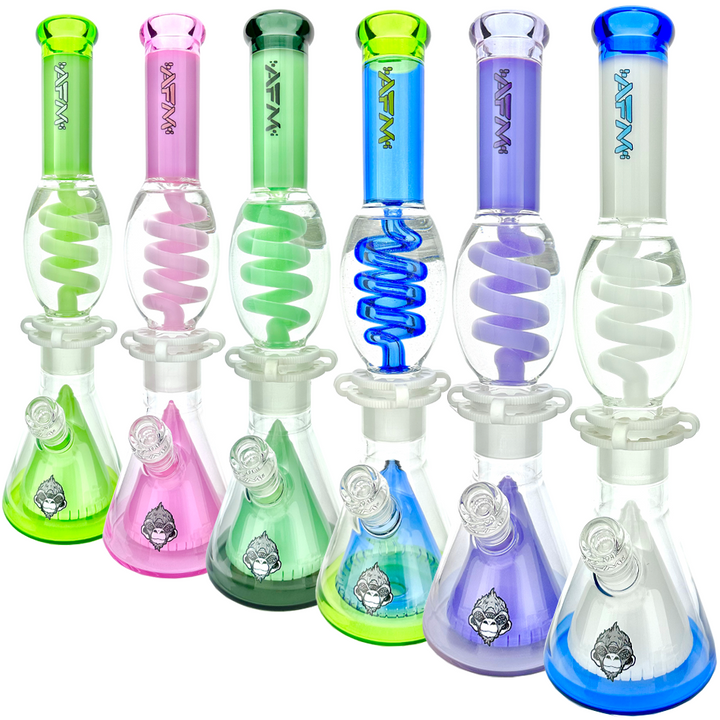 16″ AFM UFO Pyramid Freezable Coil Beaker Bong – Glycerin Coil | AFM Smoke