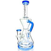 9" AFM Magnolia Color Lip Recycler Dab Rig + Quartz Banger & Carb Cap Bundle