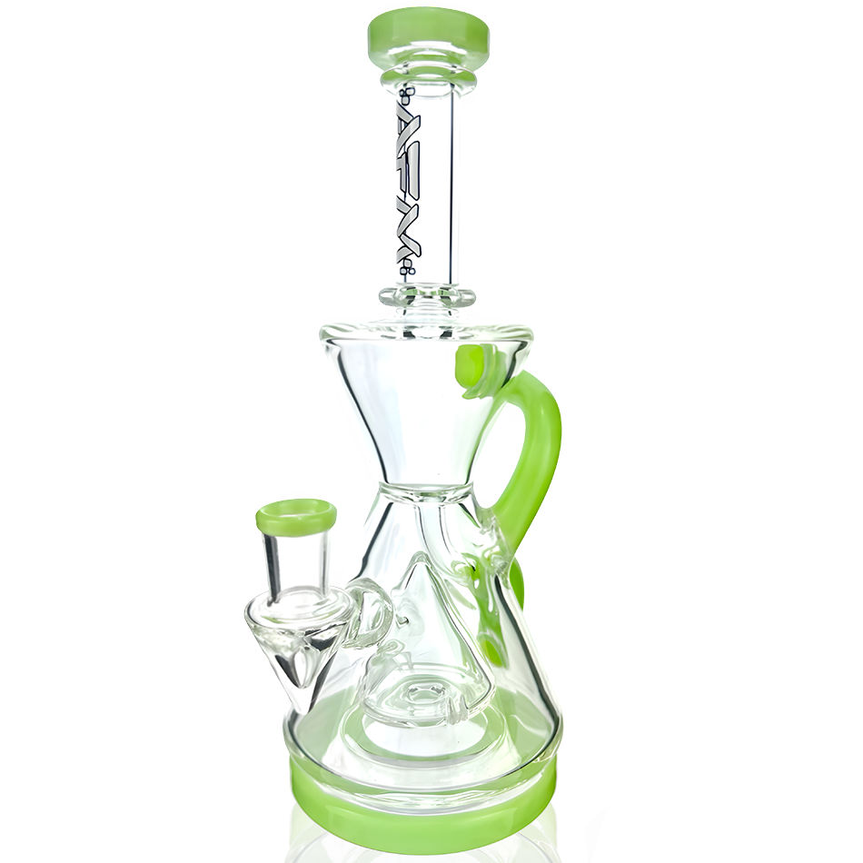 AFM 9″ Magnolia Color Lip Recycler Dab Rig