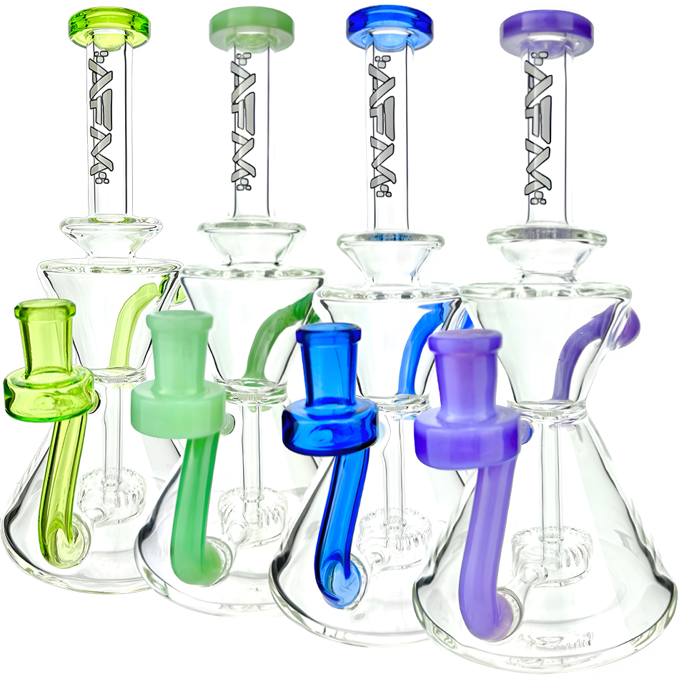 AFM 8.5″ Tulip Clear Glass Recycler Dab Rig