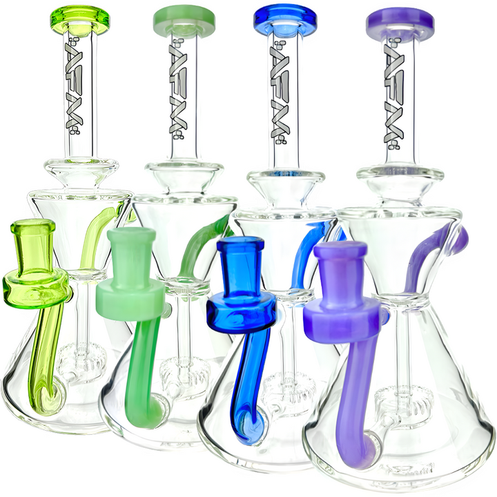 AFM 8.5″ Tulip Clear Glass Recycler Dab Rig