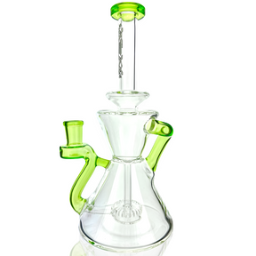 8.5" Tulip Clear Glass Recycler Dab Rig