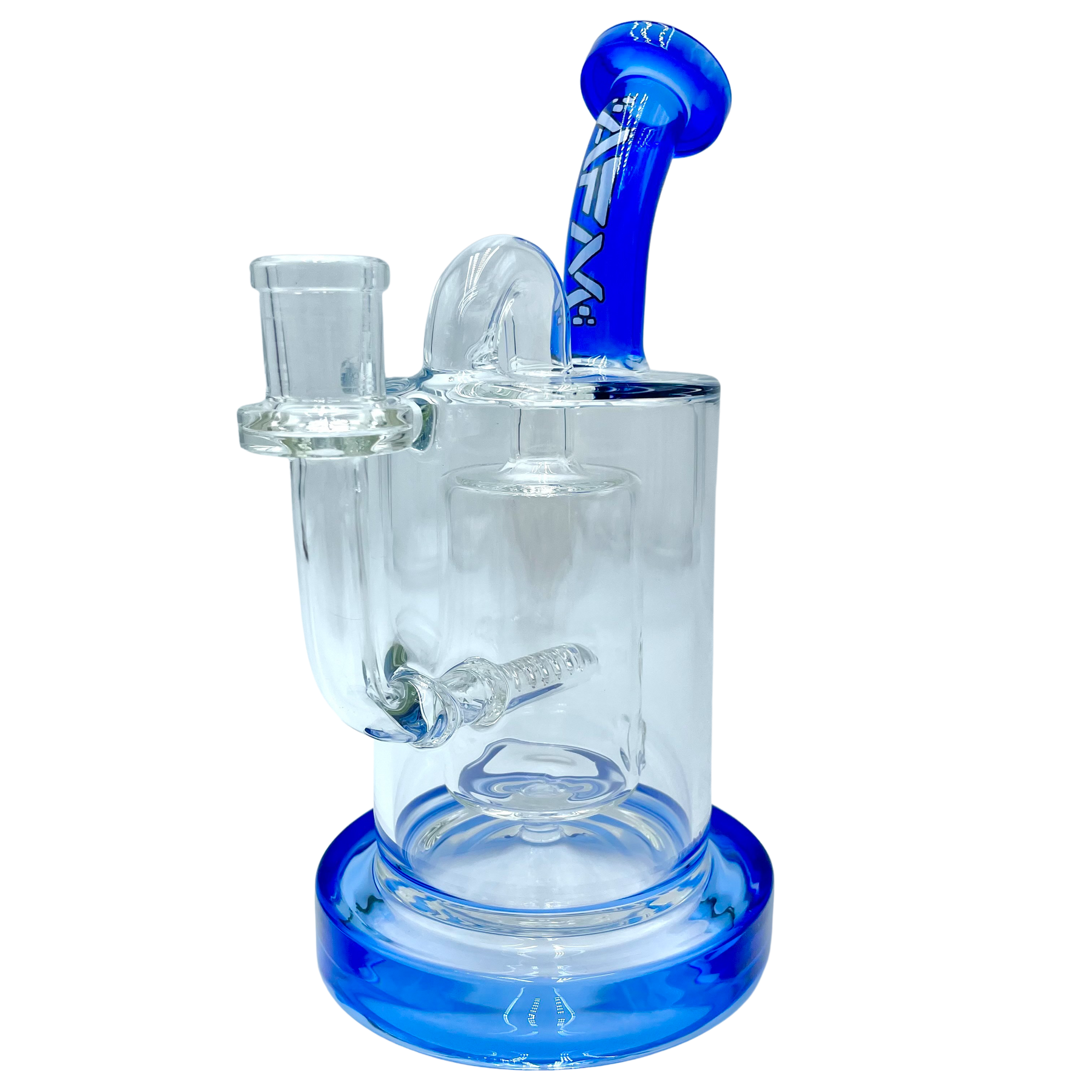 8" Pump Color Glass Recycler Dab Rig