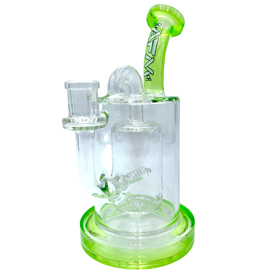 AFM 8″ Pump Color Glass Recycler Dab Rig