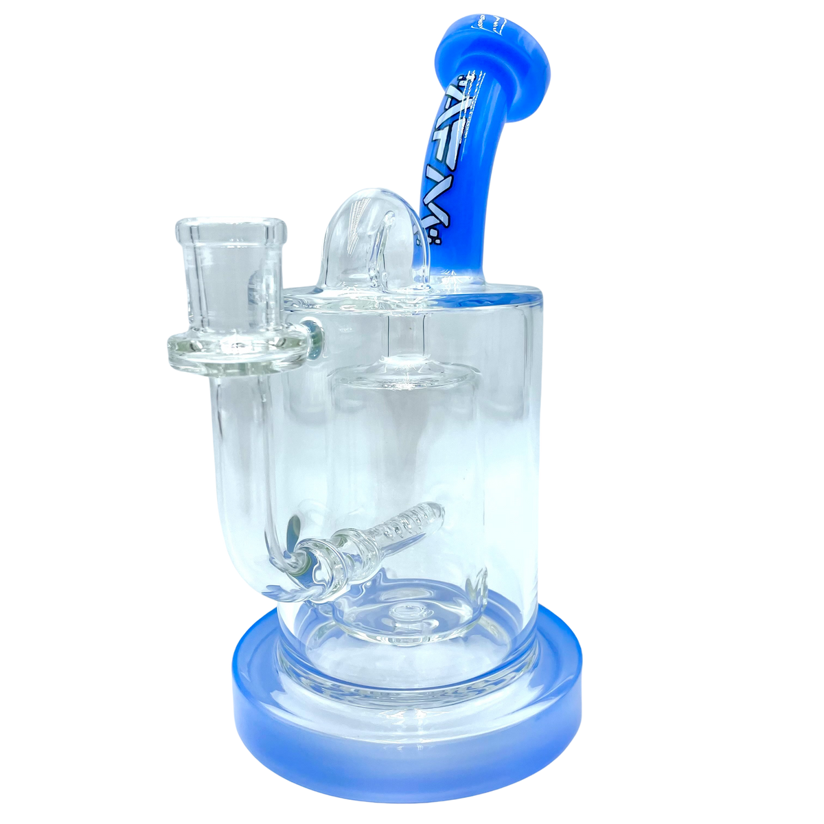 8" Pump Color Glass Recycler Dab Rig