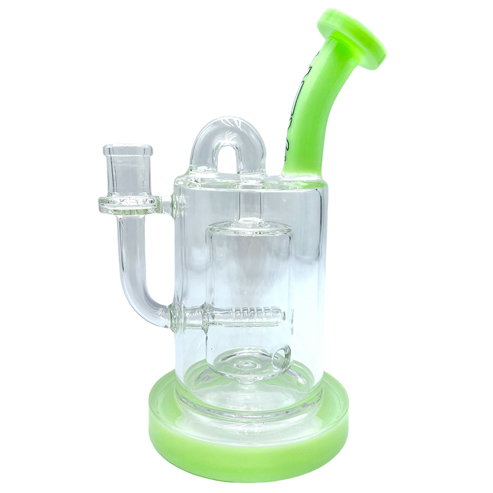AFM 8″ Pump Color Glass Recycler Dab Rig