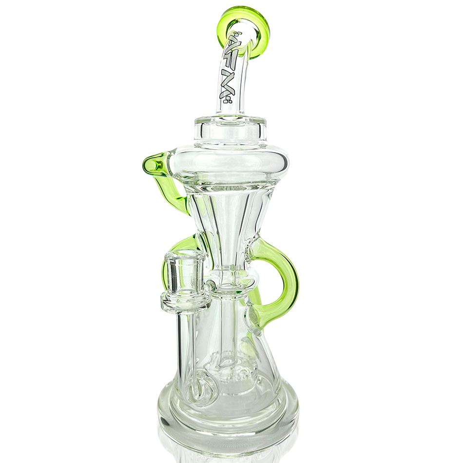 12" AFM Glass Looking Glass Clear Recycler Dab Rig | AFM Smoke