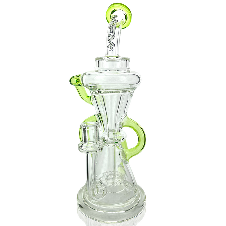 12" AFM Glass Looking Glass Clear Recycler Dab Rig | AFM Smoke