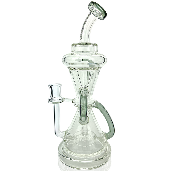 12" AFM Glass Looking Glass Clear Recycler Dab Rig | AFM Smoke