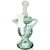 7.5" Swiss Double Color Glass Recycler Dab Rig