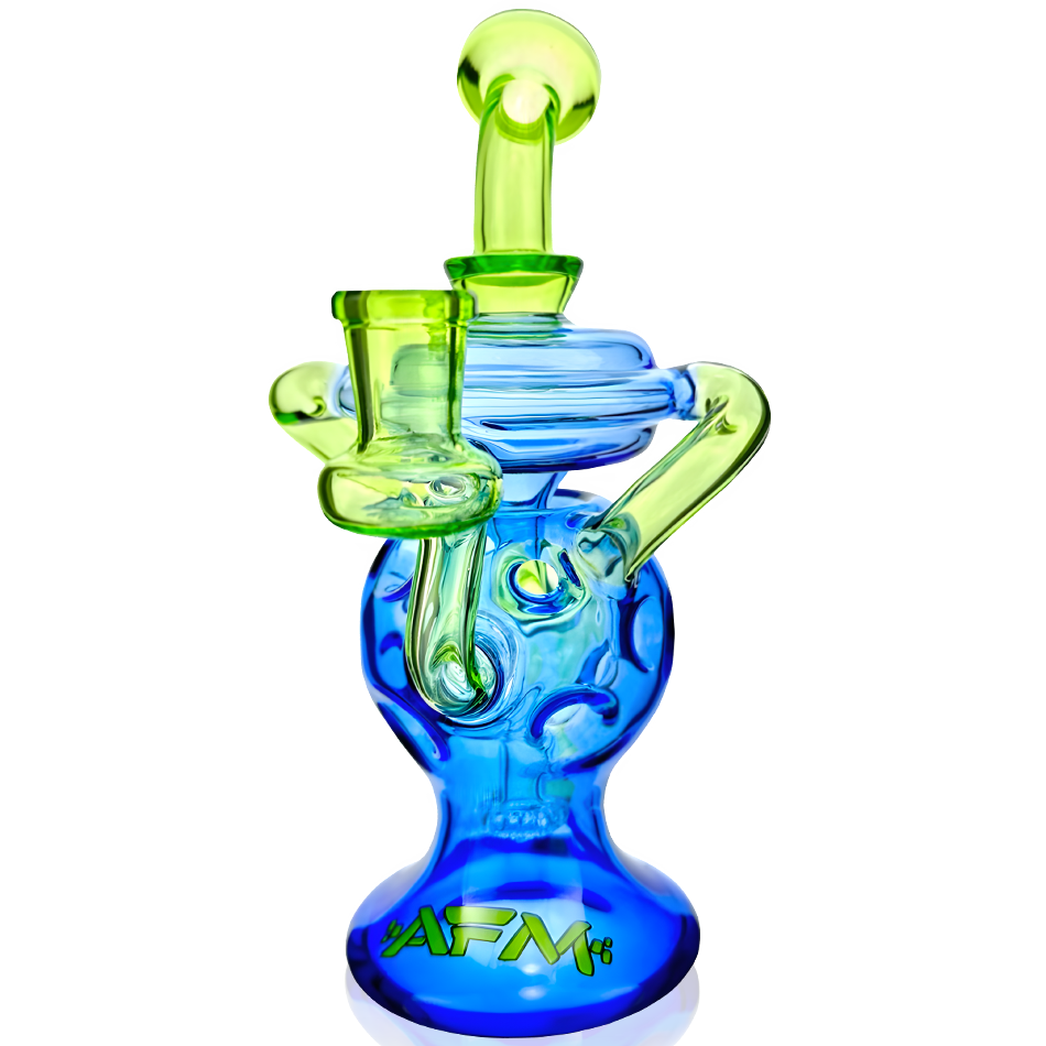 7.5" Swiss Double Color Glass Recycler Dab Rig