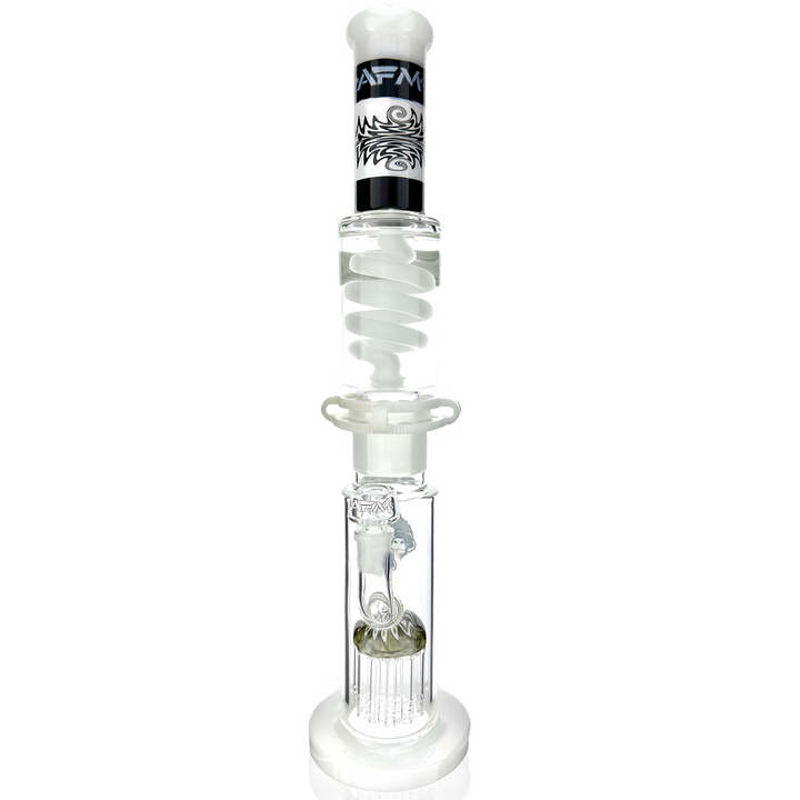 18" AFM Reversal Straight Freezable Coil Glass Beaker Bong – Removable Glycerin Coil Water Pipe