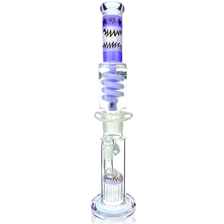 18" AFM Reversal Straight Freezable Coil Glass Beaker Bong – Removable Glycerin Coil Water Pipe