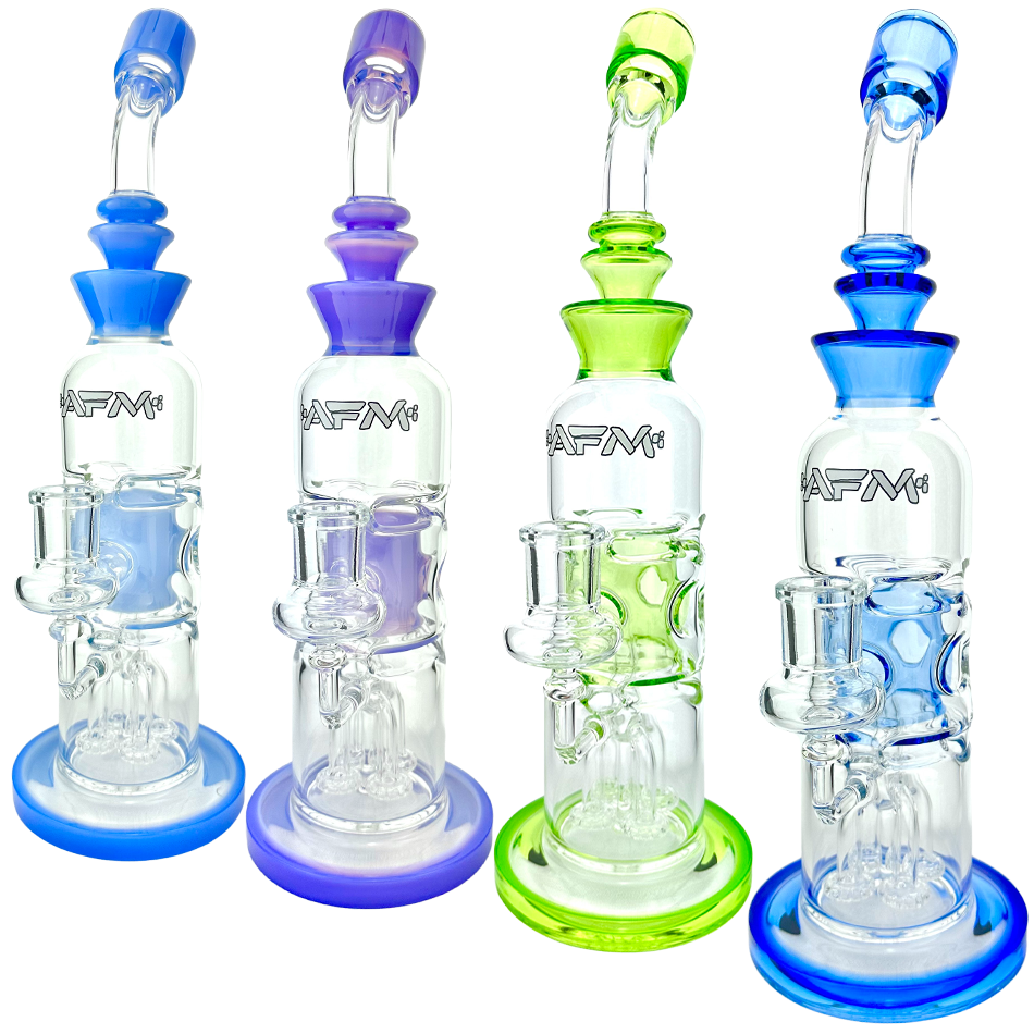 12" AFM Glass Aurora Quad Showerhead Dab Rig