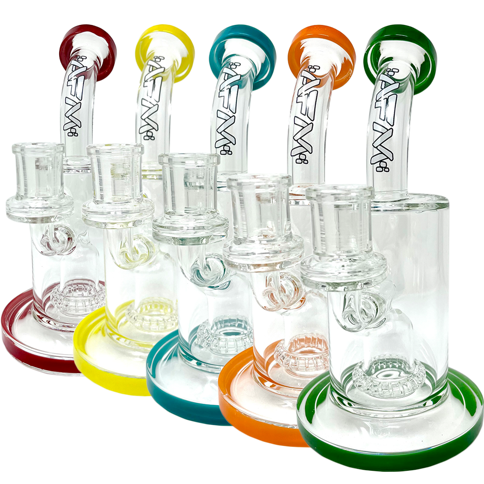 8" AFM Wave UFO Perc Glass Dab Rig + Banger Box Set | AFM Smoke
