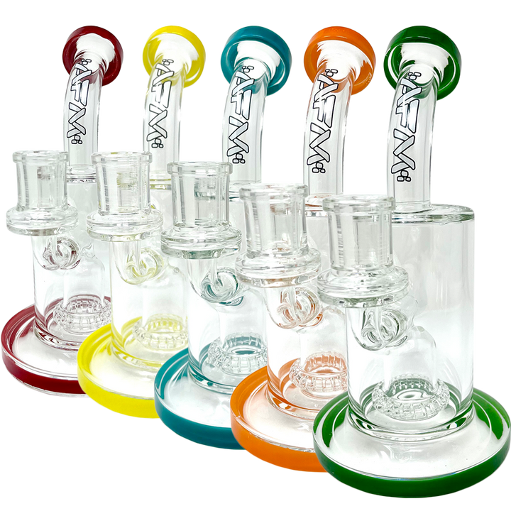 8" AFM Wave UFO Perc Glass Dab Rig + Banger Box Set | AFM Smoke