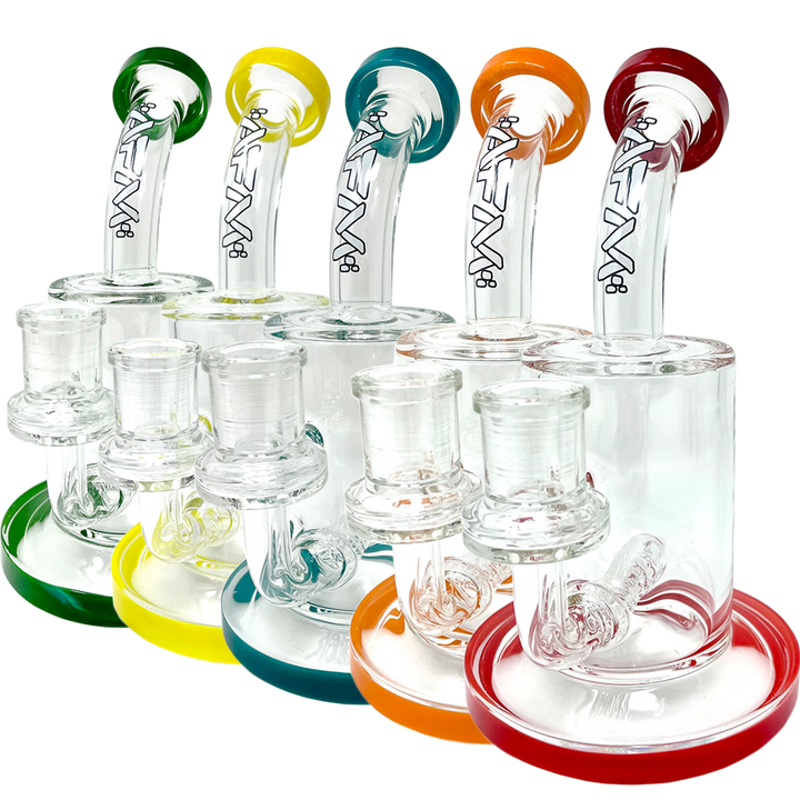 7.5"  AFM Clear Glass Inline Perc Dab Rig