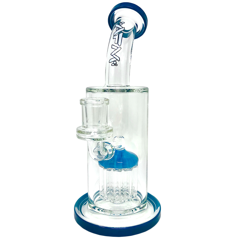 9" AFM Groovy Arm Perc Glass Dab Rig | AFM Smoke