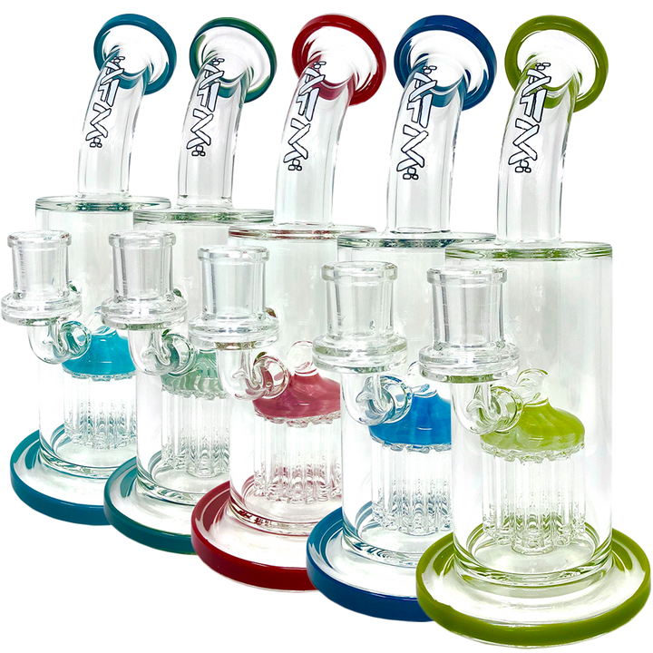 9" AFM Groovy Arm Perc Glass Dab Rig | AFM Smoke
