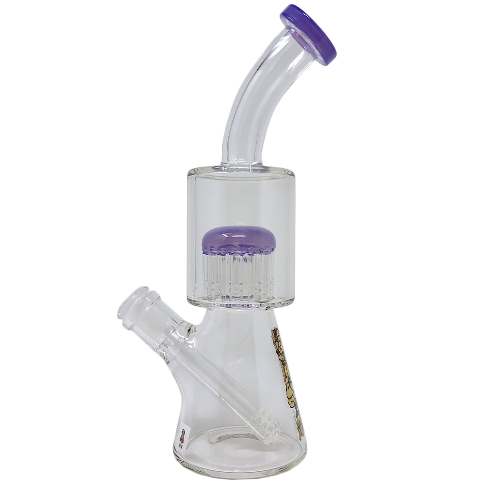 10-Inch AFM Glass Arm Perc Clear Beaker Bong — Borosilicate Glass Water Pipe