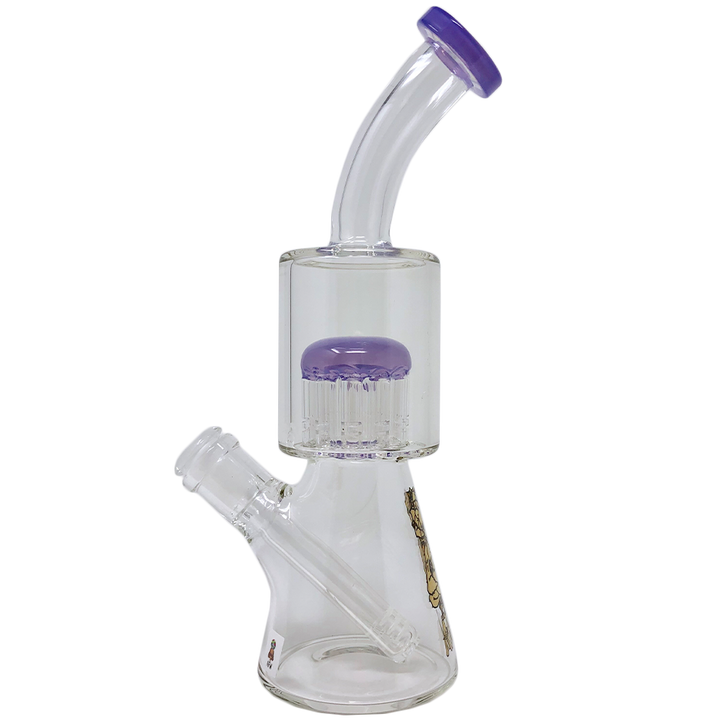 10-Inch AFM Glass Arm Perc Clear Beaker Bong — Borosilicate Glass Water Pipe