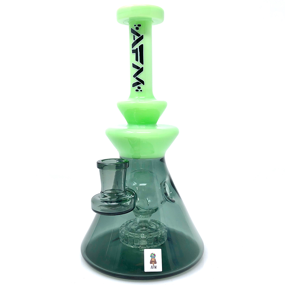 8" AFM Swiss Pyramid Color Glass Dab Rig