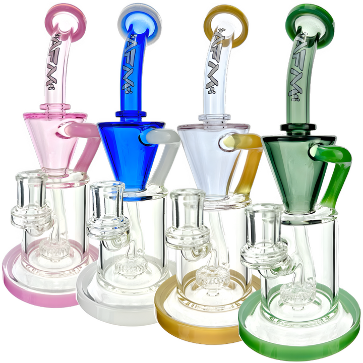 AFM 10″ Drain Incycler Double Color Dab Rig