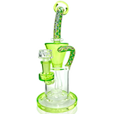 10" AFM Glass Drain Incycler Reversal Showerhead Dab Rig + Quartz Banger & Carb Cap Bundle